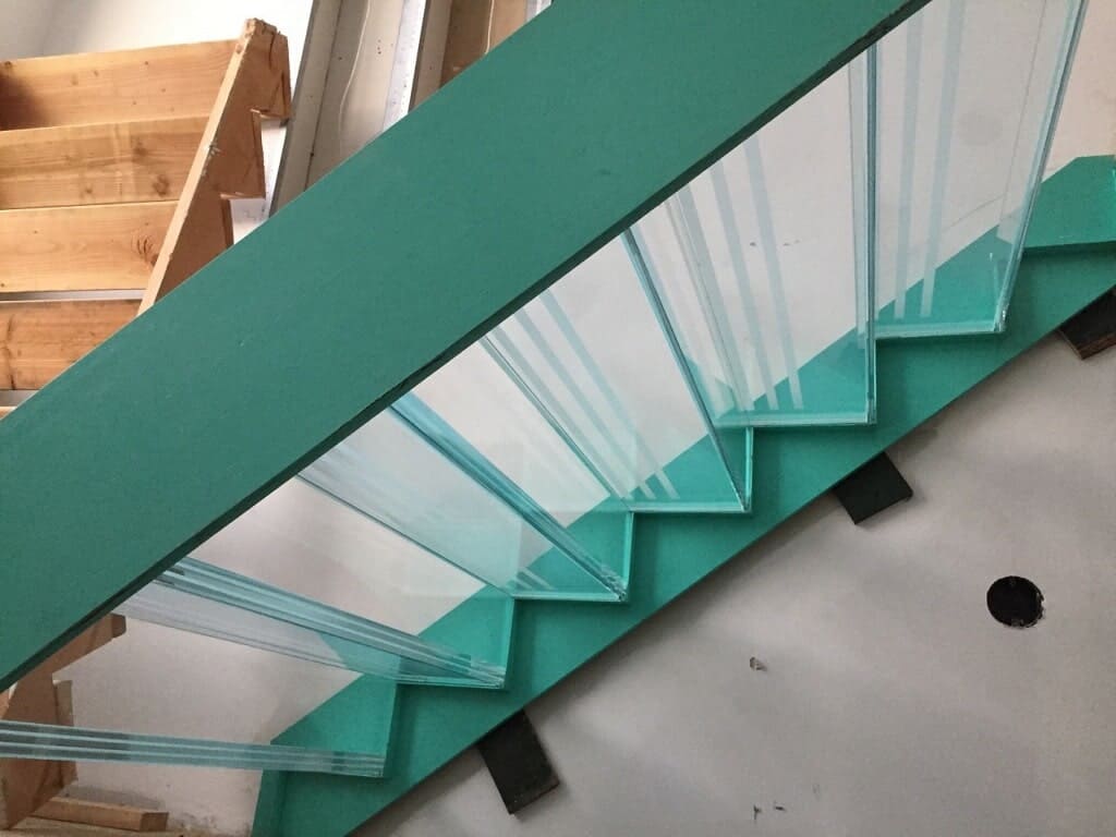 Glass stairs