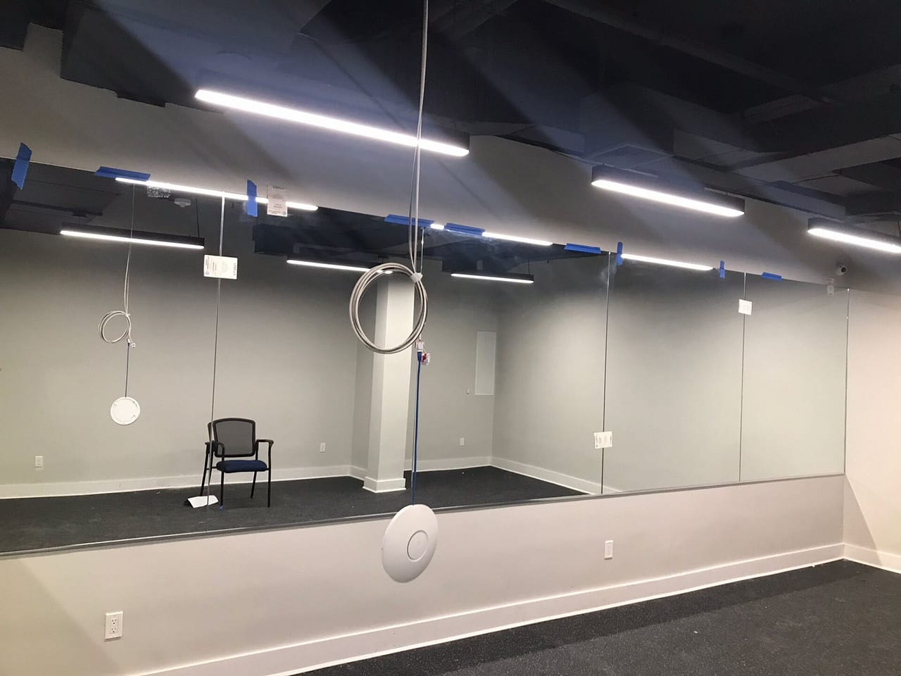 Residential Gym Mirror install in new york