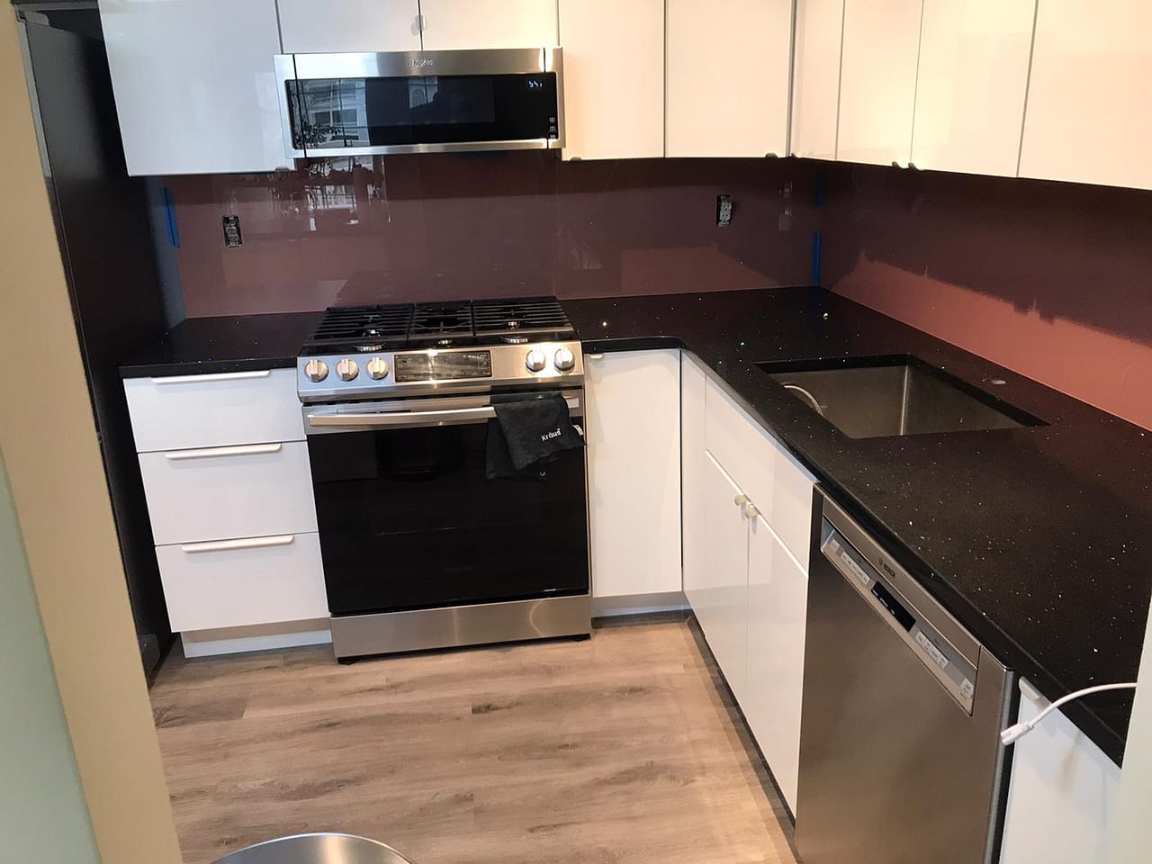 Kitchen Backsplash Painted Glass