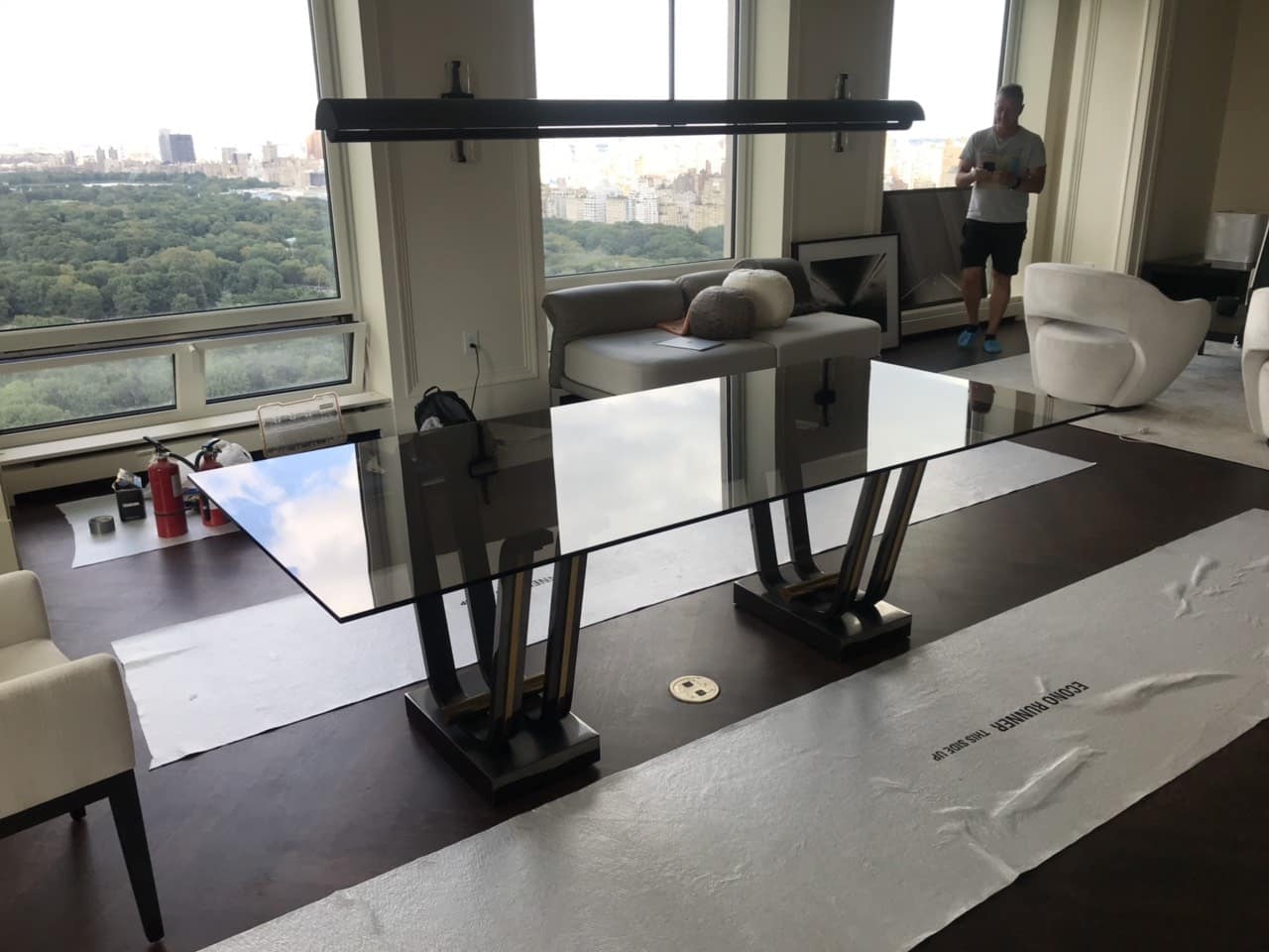Elegant Black Glass Table top