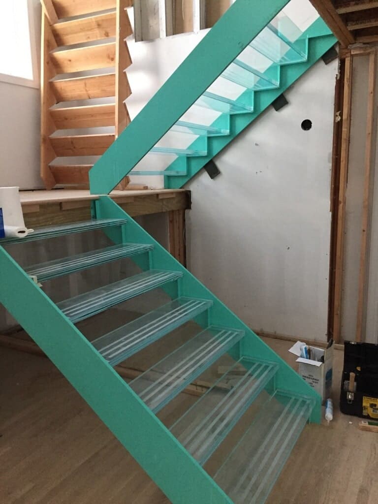 Glass stairs