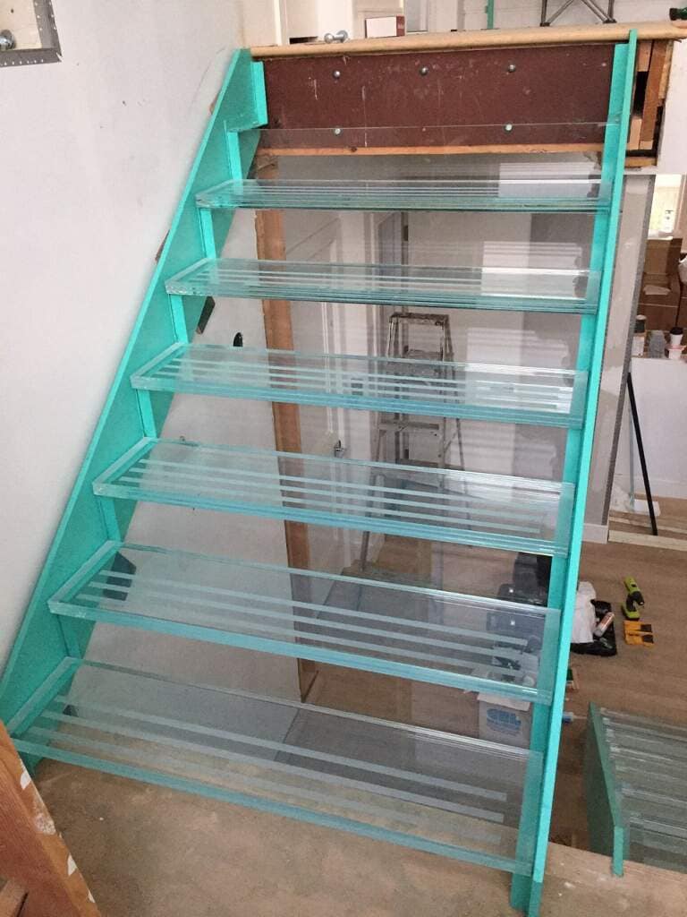 Glass stairs