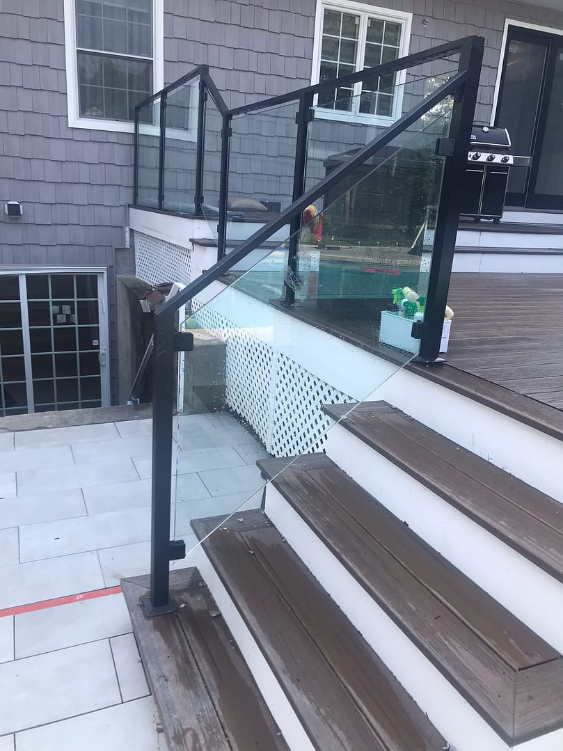 glass staircase railing new york